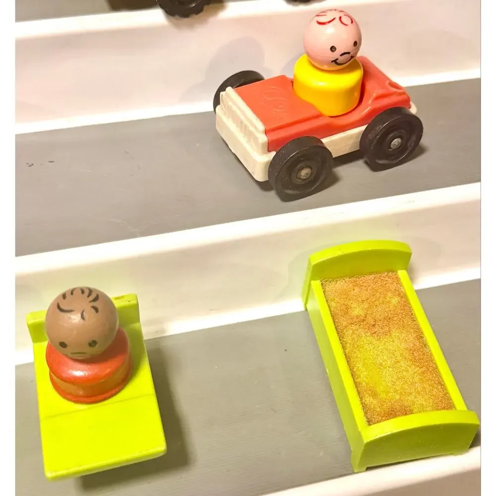 vintage Fisher-Price Little People vehicles people & furniture 1970s dollhouse